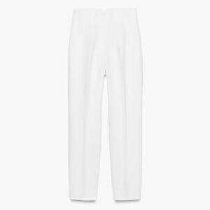 ZARA White High-waisted Pant Size Large